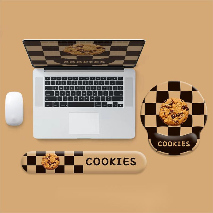 Mouse Pad Wrist Strap Cartoon Cheese Notebook Office