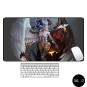 Angel Pattern Large Office Non-Slip Mouse Pad